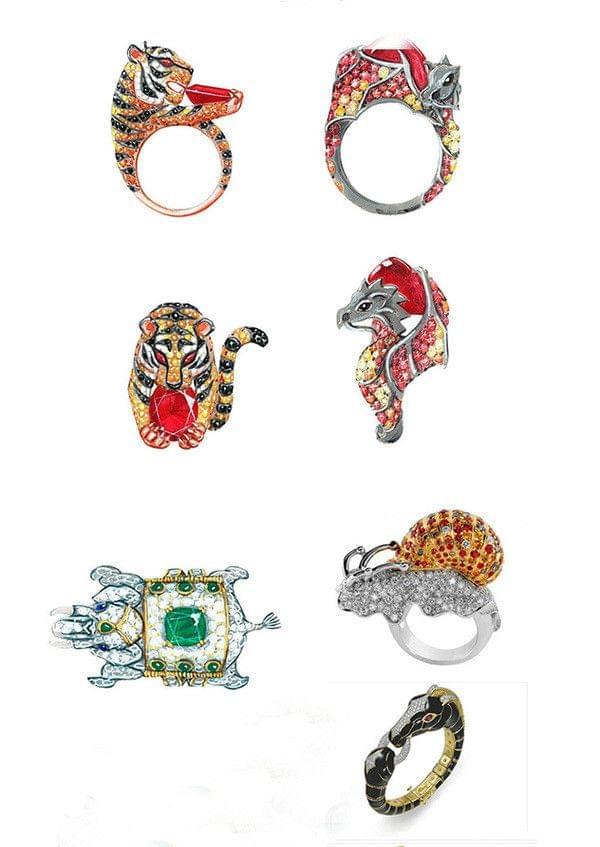 免费领取《756张珠宝首饰设计彩铅/水彩/素描手绘素材》！