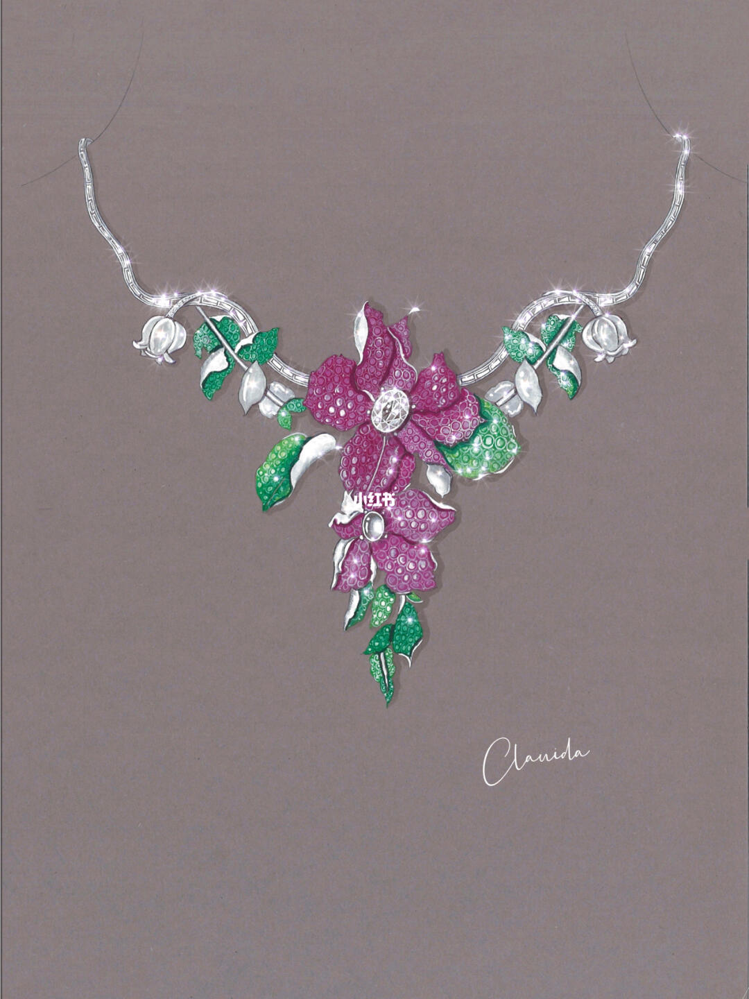 原创珠宝首饰设计——暗香浮动94